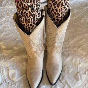 Women's Western Tan/Cream Cowboy Boots